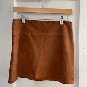 Alice + Olivia Low Rise Suede Mini Skirt